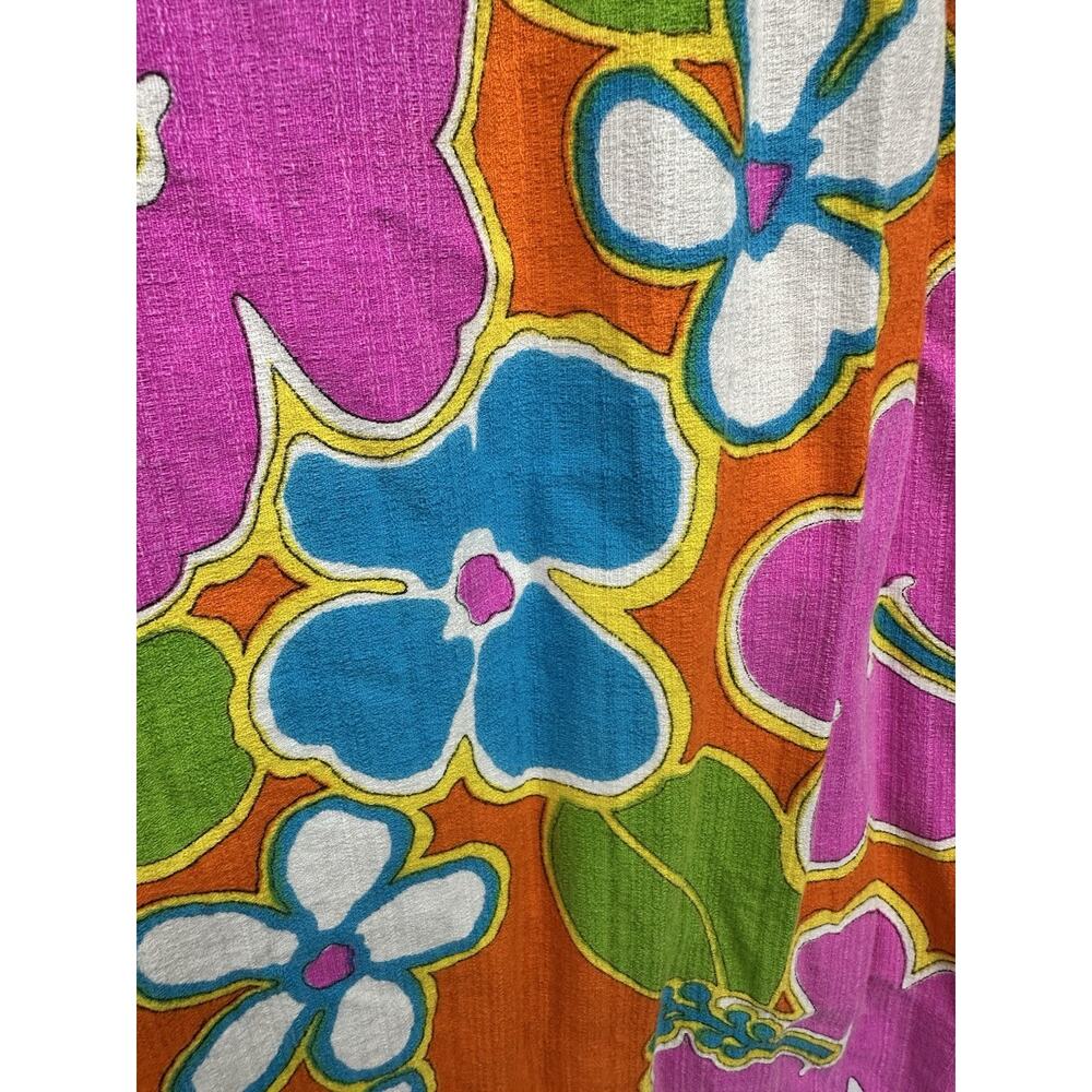 Vintage Dress Malihini Hawaii Designer Collection Maxi Floral Tiki Luau - Picture 4 of 15